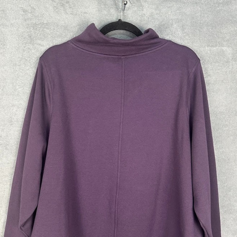 Athleta Cozy Karma Twist Neck Sweatshirt Womens 2X Purple Comfort Travel Stretch - Picture 6 of 15
